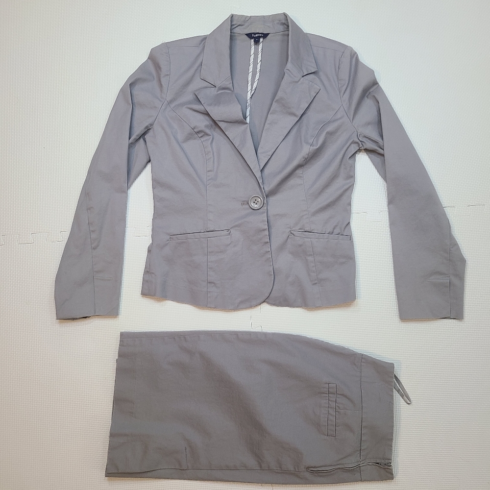 Reitmans Classic Gray Blazer Skirt Co-ord Matching Suit set